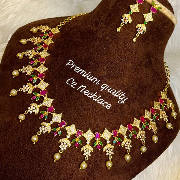 Peacock model CZ Necklace